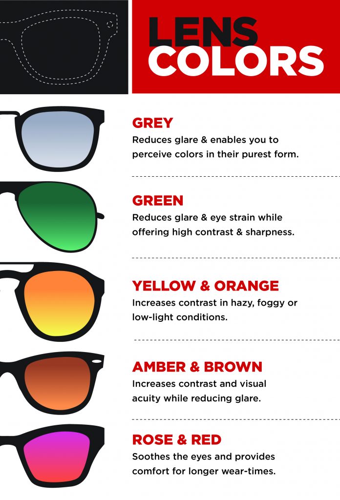 brown sunglass lenses